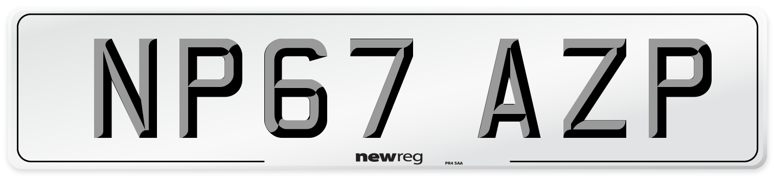 NP67 AZP Number Plate from New Reg